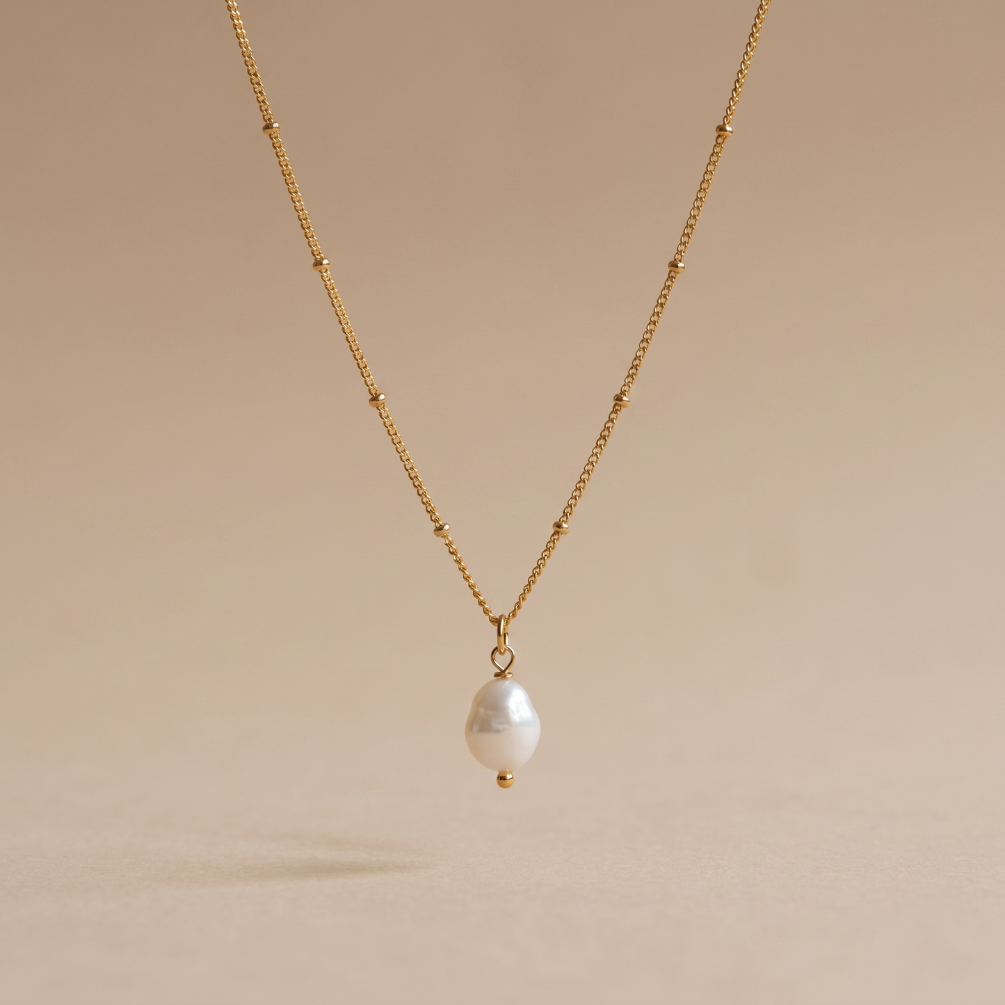 Asea Baroque Pearl Drop Necklace — front view