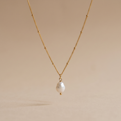 Asea Baroque Pearl Drop Necklace — front view