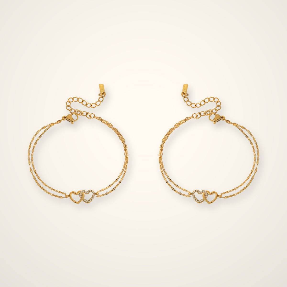 The Twin Hearts Duo: two Cala Twin Hearts bracelets