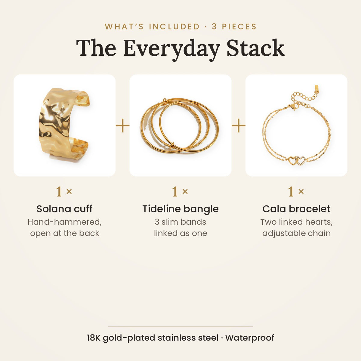 What is included in The Everyday Stack: 3 pieces