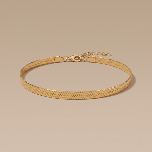 Asea Tarifa Herringbone Chain Anklet — front view