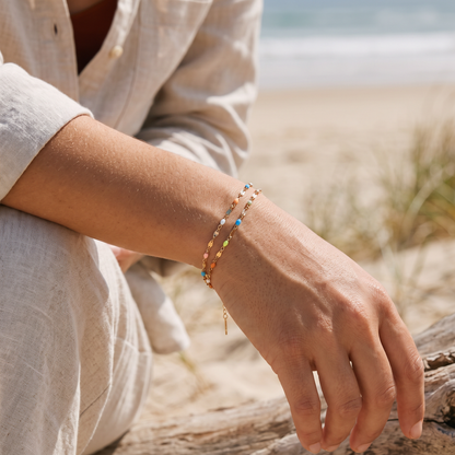 Asea Dainty Rainbow Bracelet — worn by model