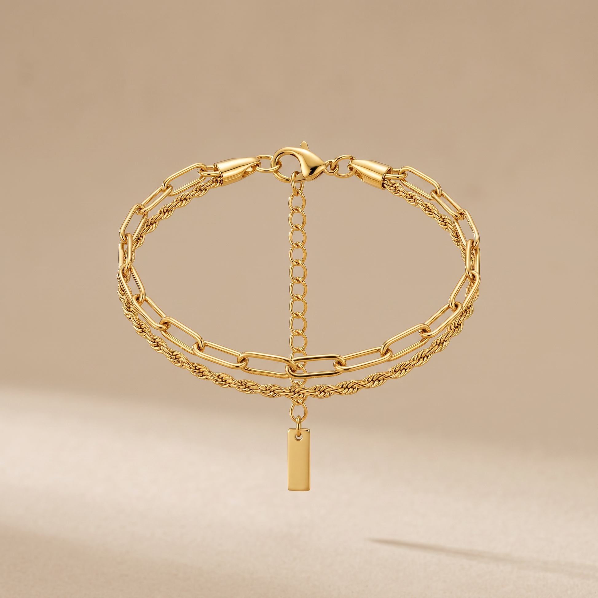 Asea Everyday Layered Chain Bracelet — front view
