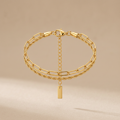 Asea Everyday Layered Chain Bracelet — front view