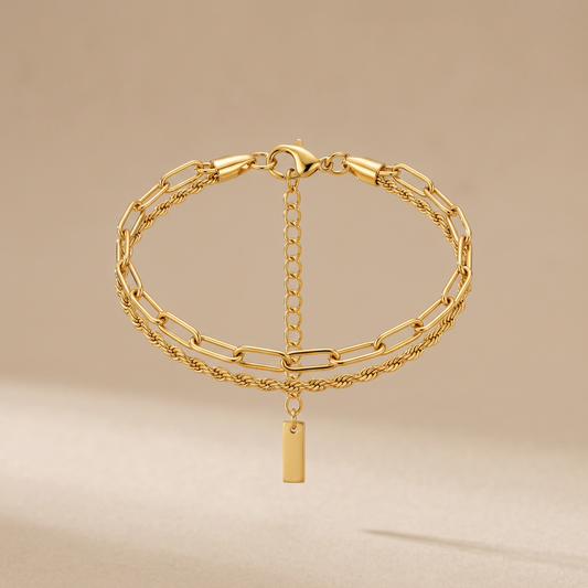 Asea Everyday Layered Chain Bracelet — front view