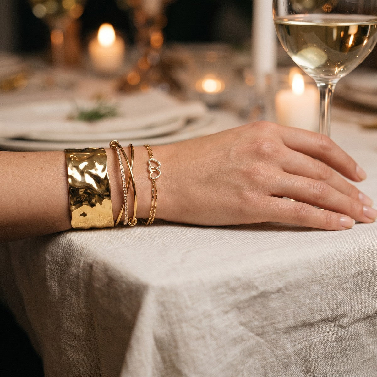 The Everyday Stack worn together on the wrist