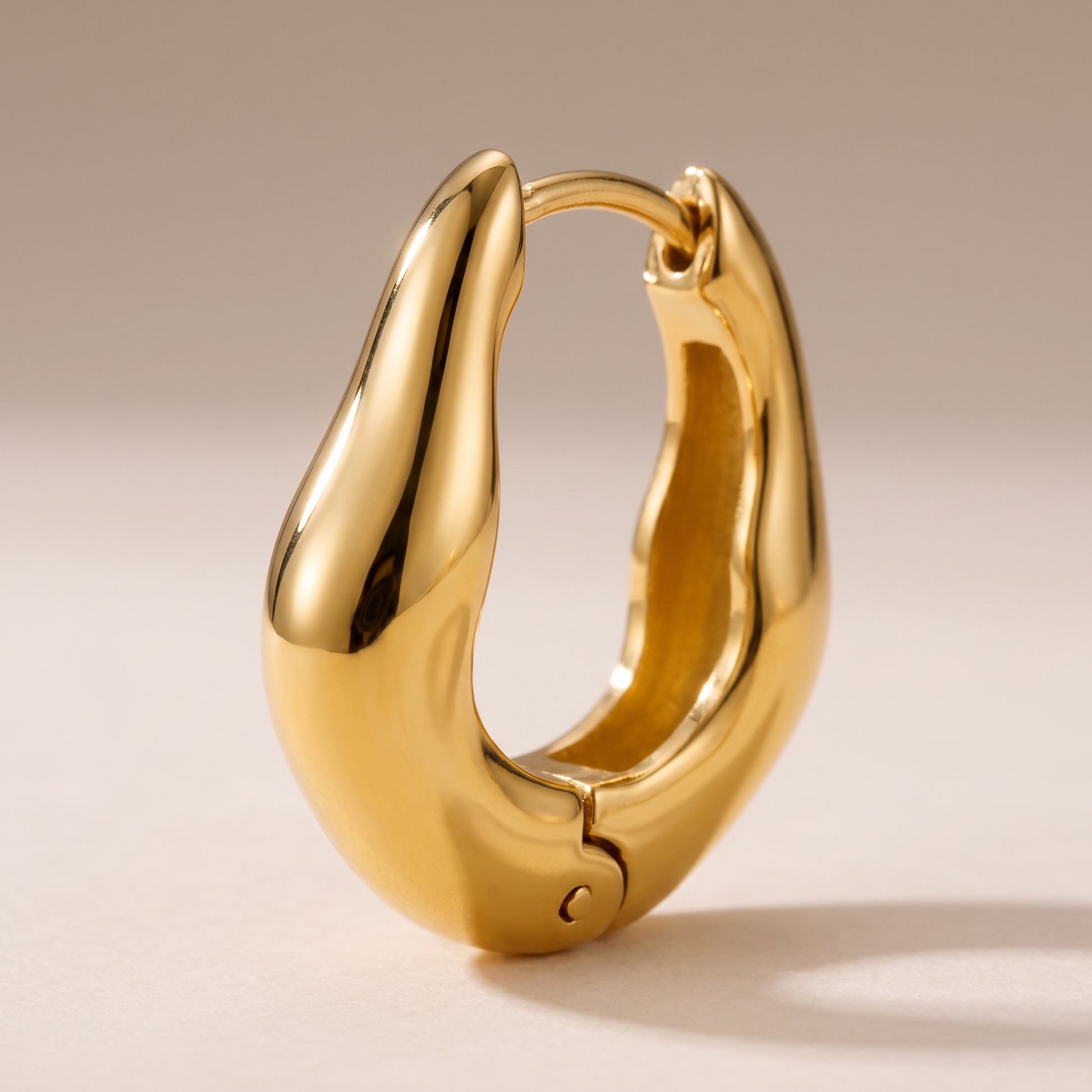 Asea Organic Sculptural Hoops — close-up detail