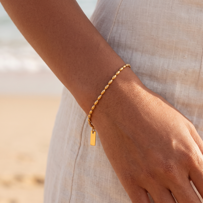 Asea Pebble Bead Bracelet — worn by model
