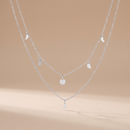 Asea Havana Layered Boho Necklace — Silver color