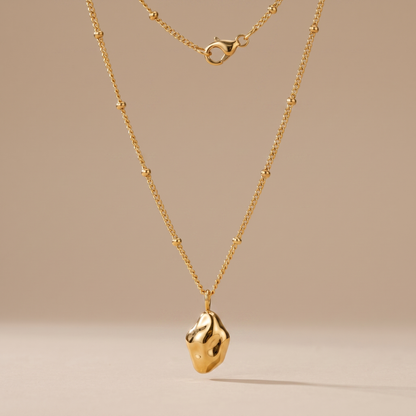 Asea Gilded Nugget Necklace — front view