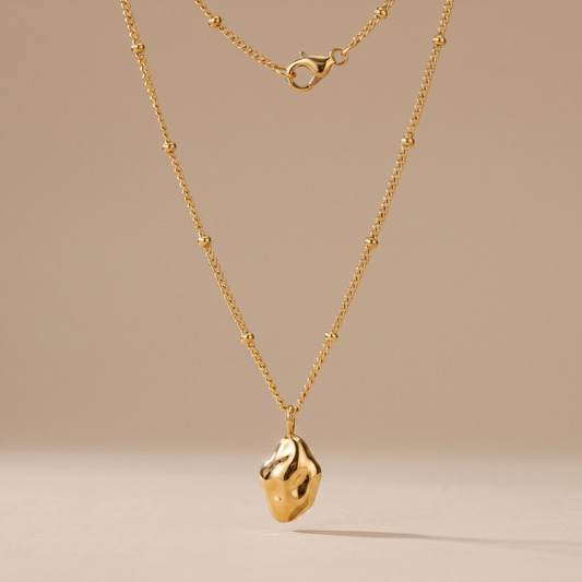 Asea Gilded Nugget Necklace — front view