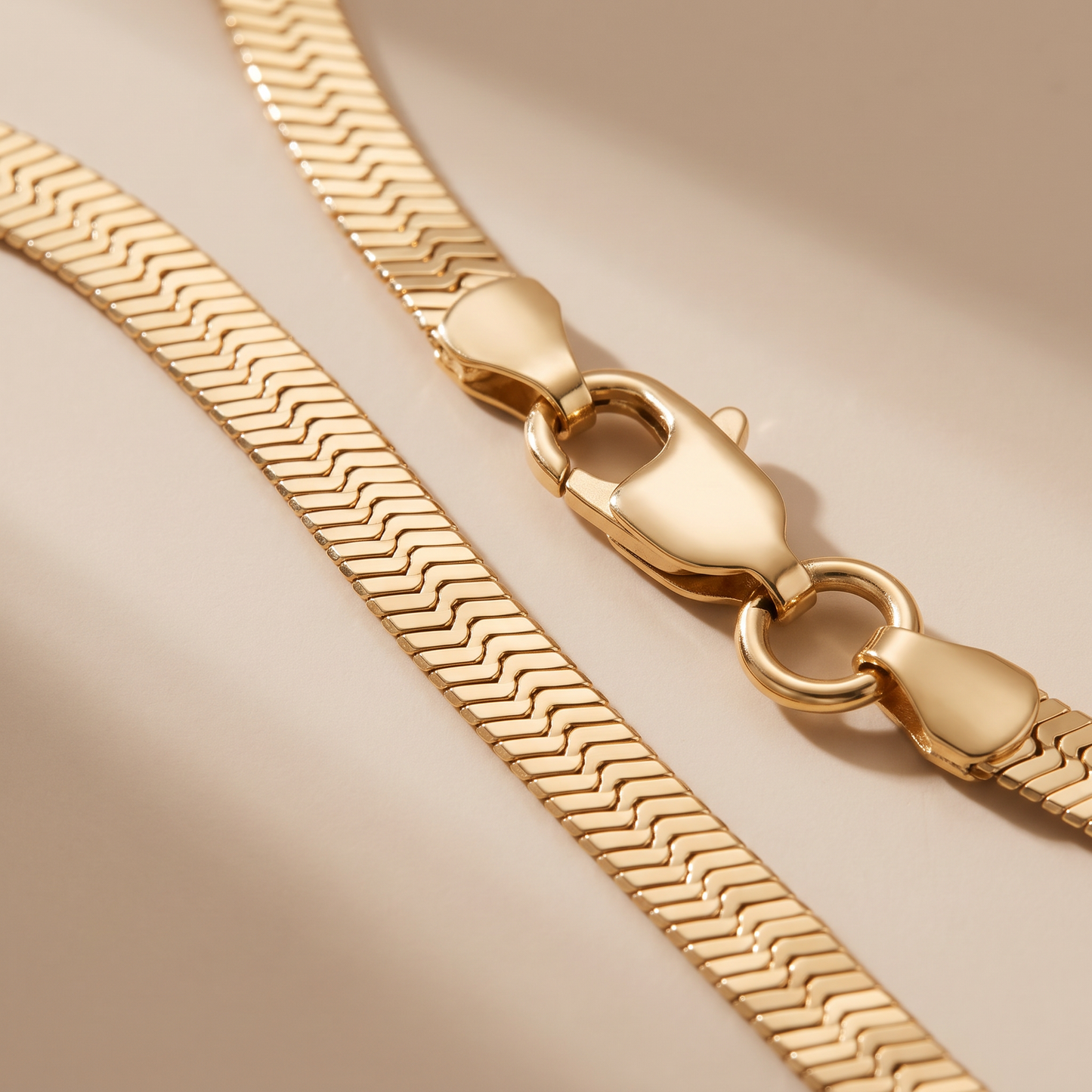 Asea Tarifa Herringbone Chain Bracelet — close-up detail