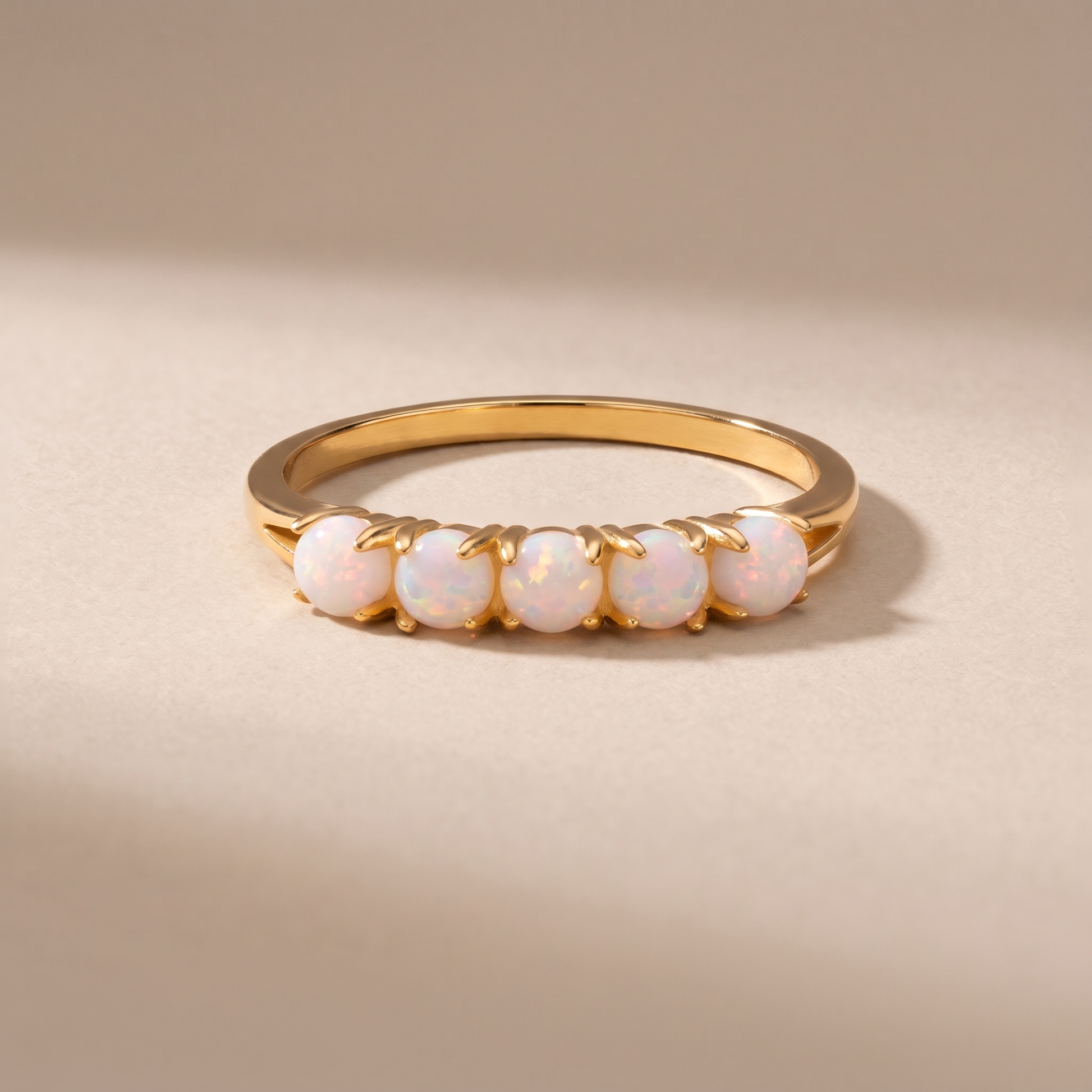 Asea Dainty Opal Band — front view