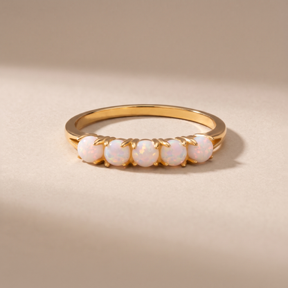 Asea Dainty Opal Band — front view