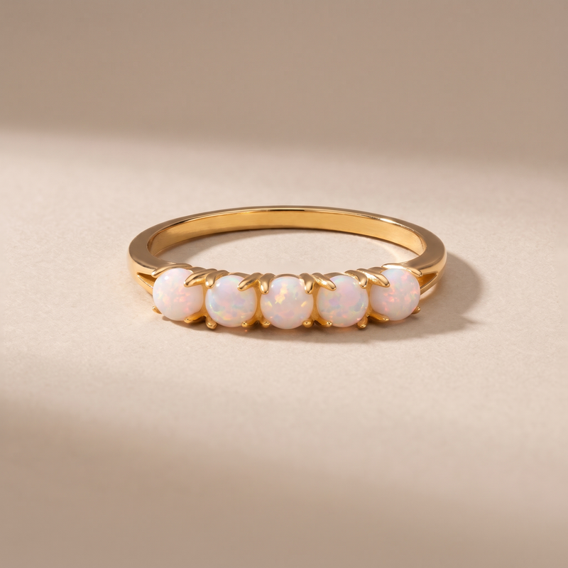 Asea Dainty Opal Band — front view