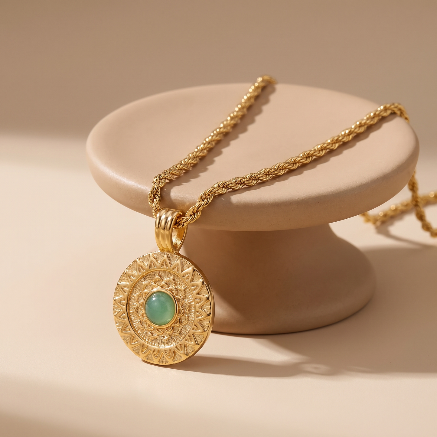 Asea Andean Sun Aventurine Necklace — angle