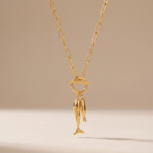 Asea Calla Fish Necklace — front view