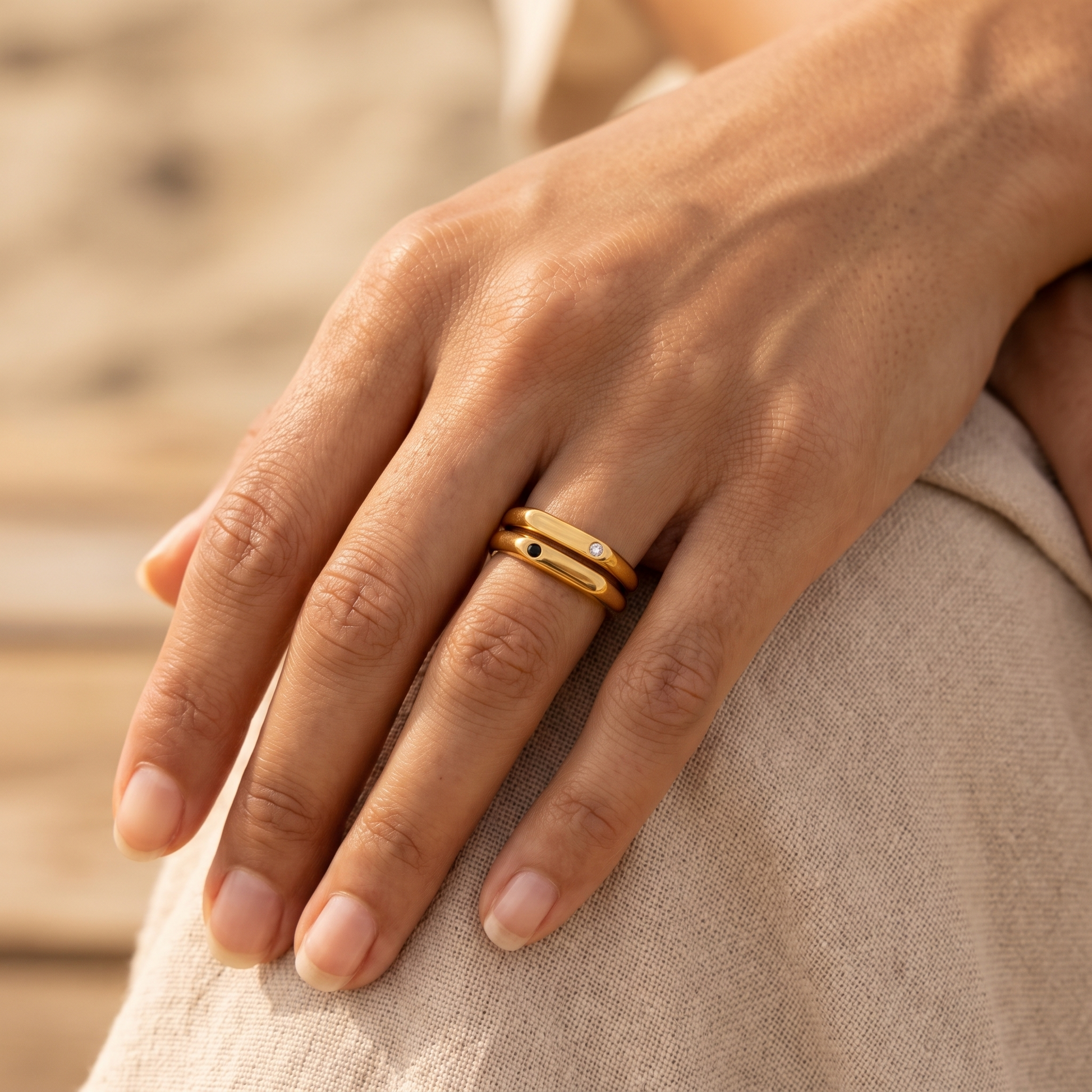 Asea Best Friends Matching Rings — worn by model