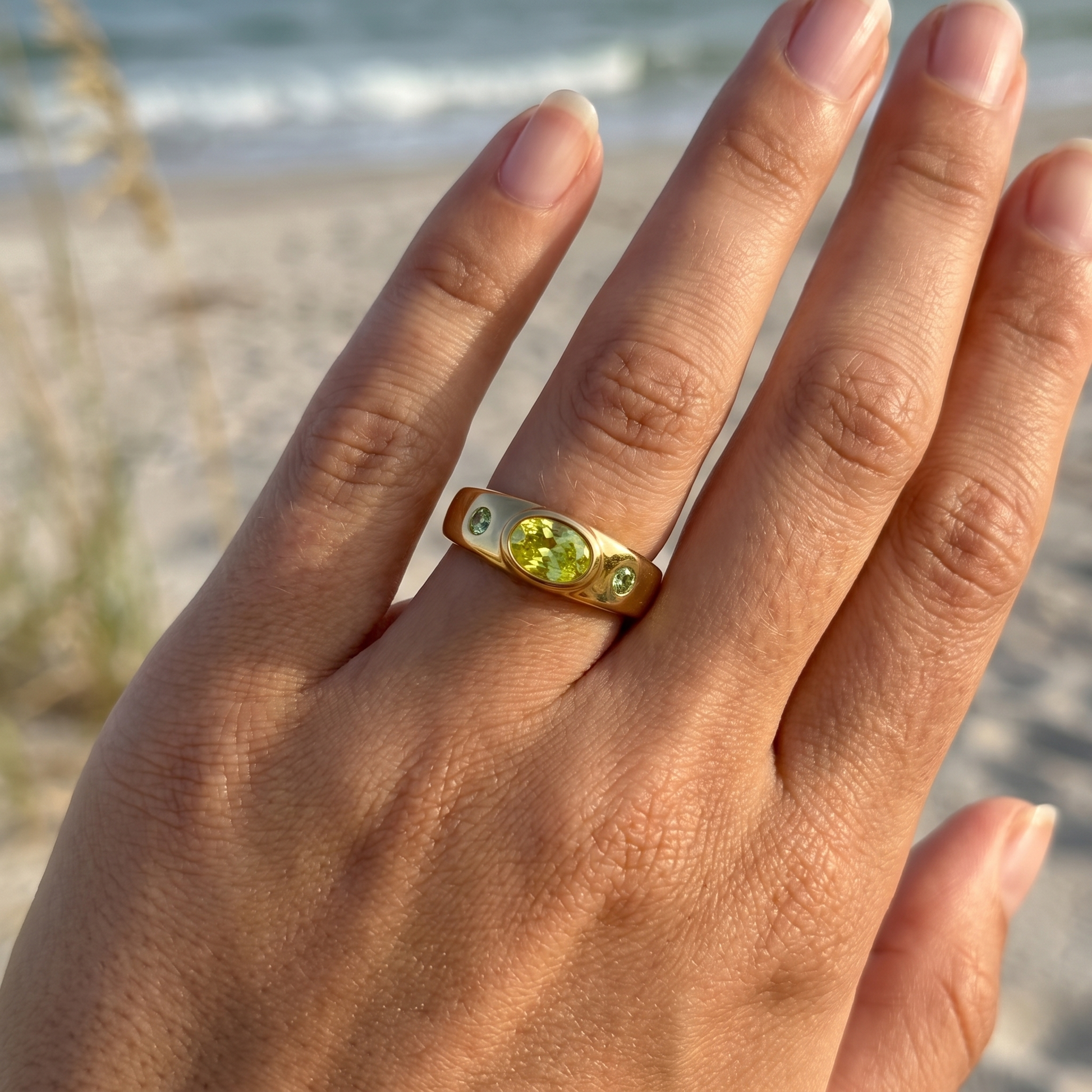 Asea Verbena Trio Stone Ring — worn by model