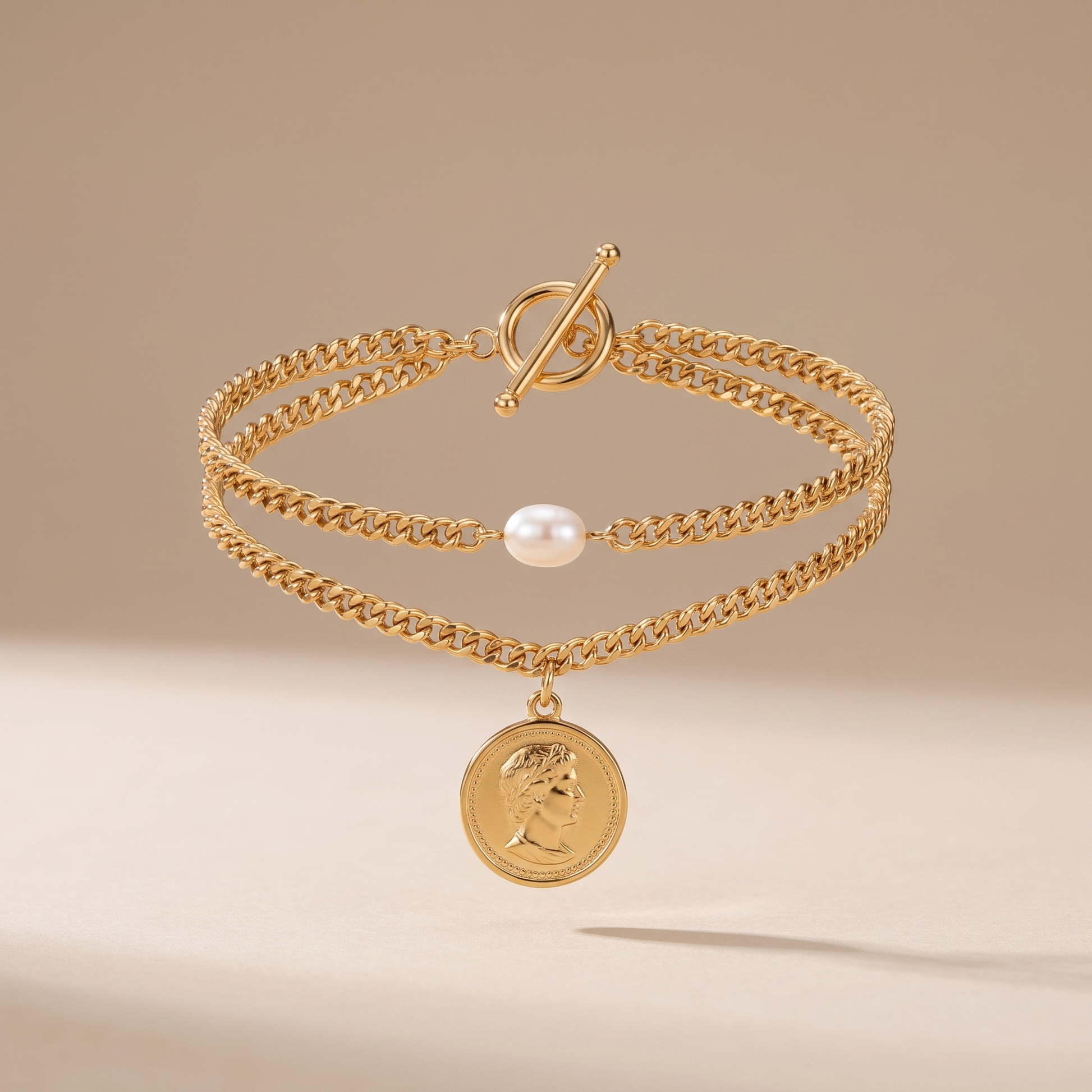 Asea Duchess Coin Bracelet — front view