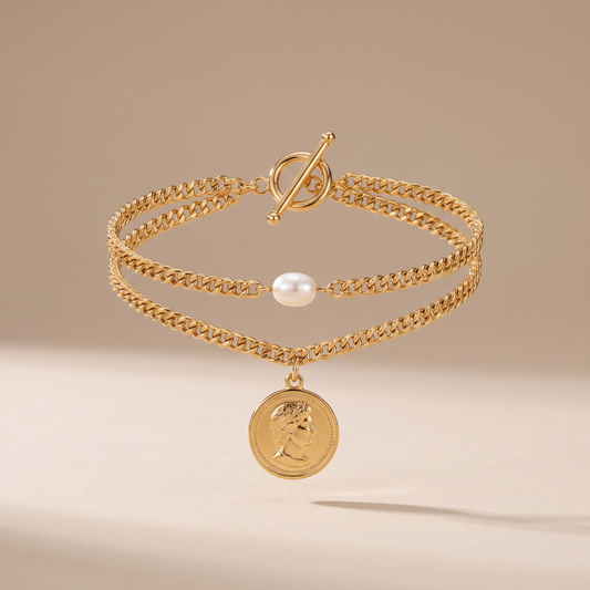 Asea Duchess Coin Bracelet — front view