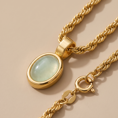 Asea Vela Aventurine Necklace — close-up detail