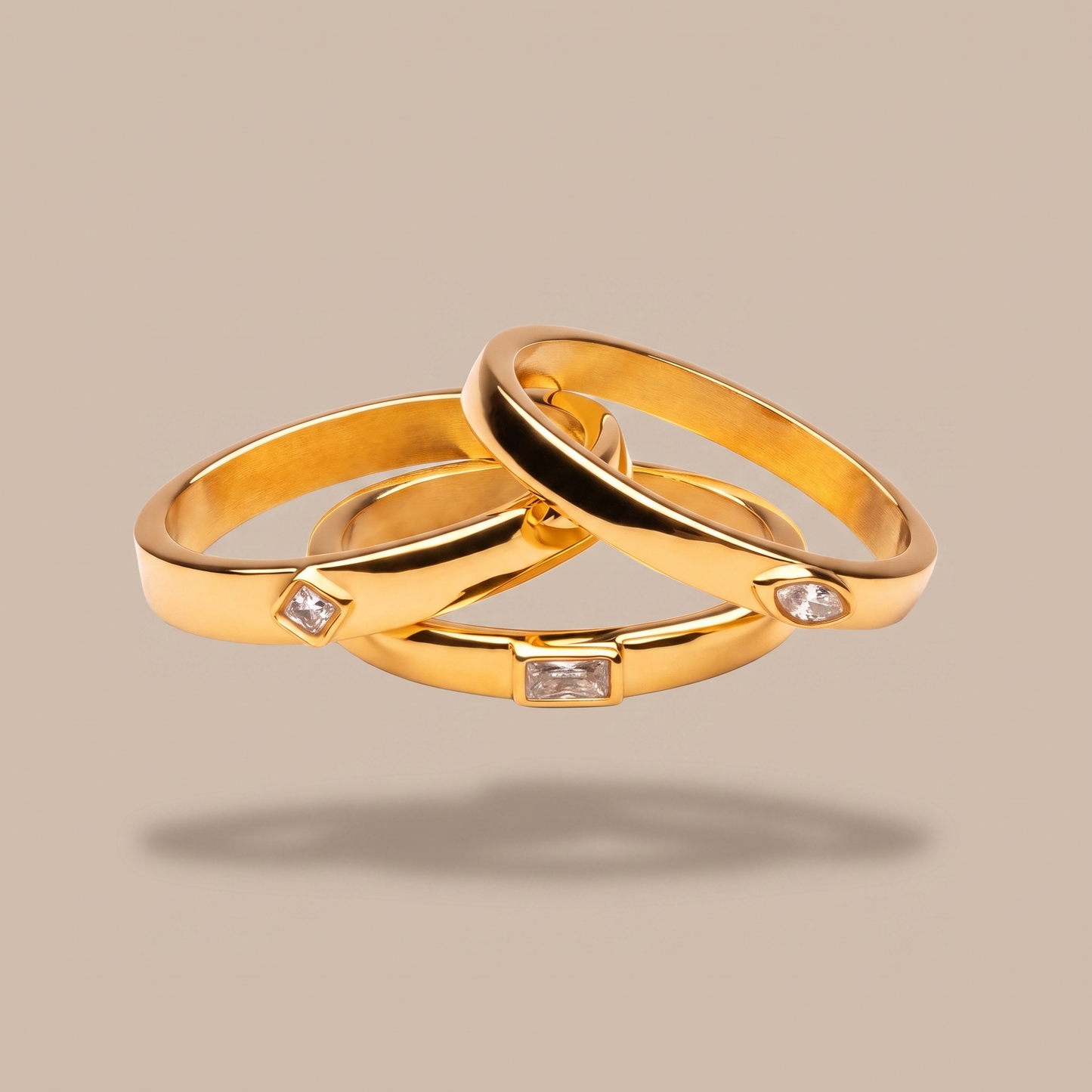 Asea Eternity Stacking Rings Trio — front view