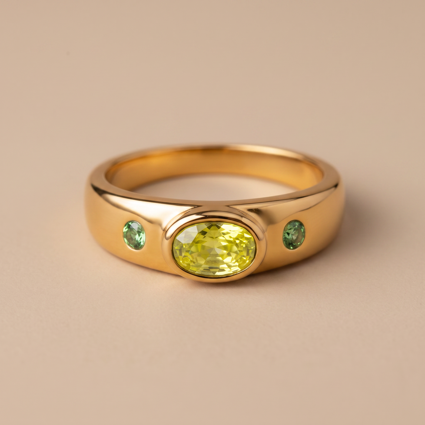 Asea Verbena Trio Stone Ring — close-up detail