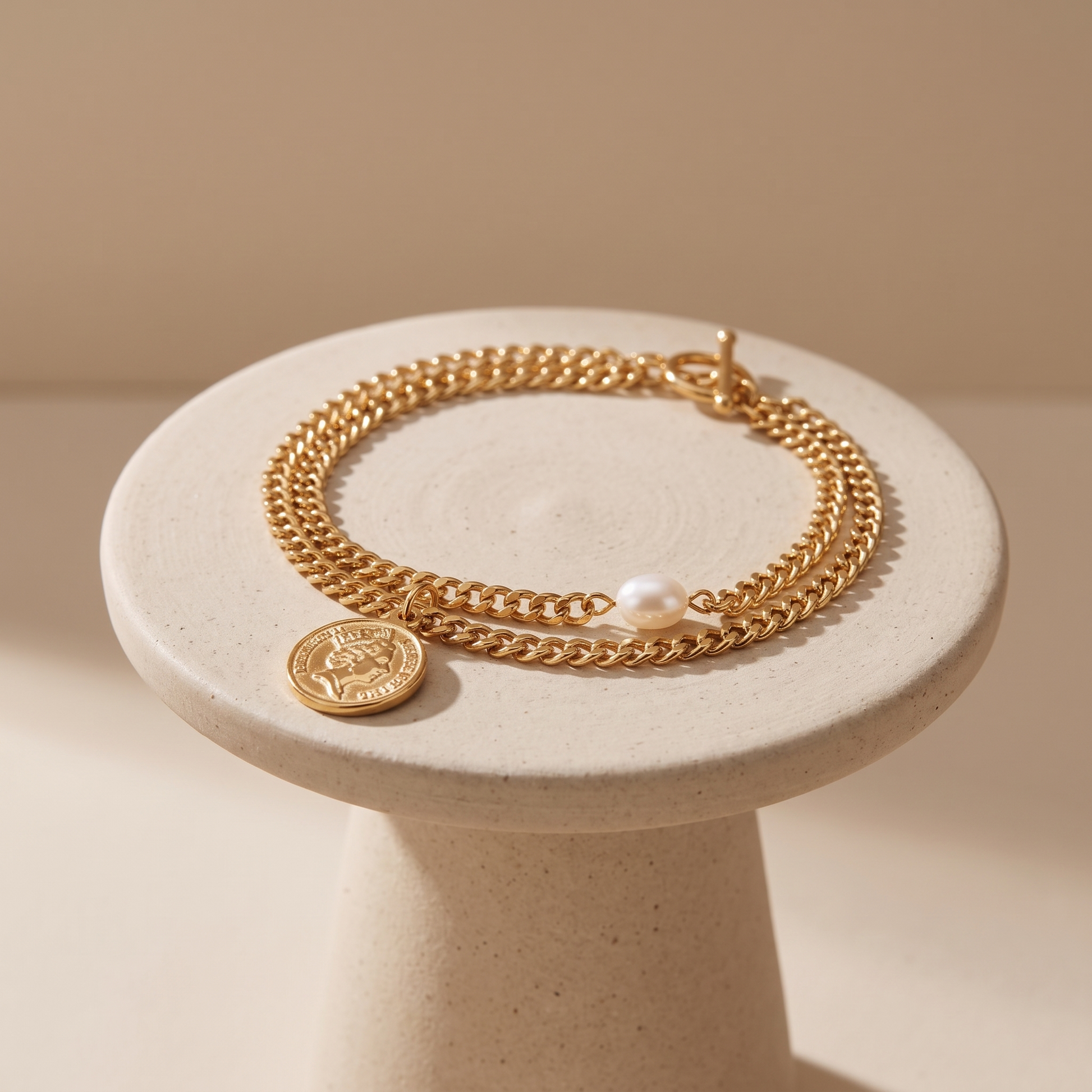 Asea Duchess Coin Bracelet — angle