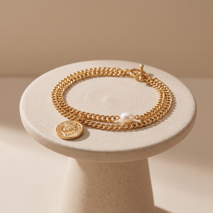 Asea Duchess Coin Bracelet — angle