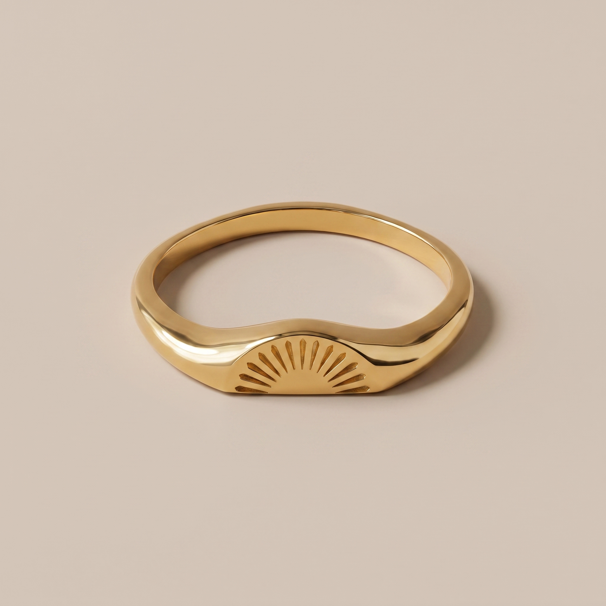 Asea Sunrise Stacking Ring — front view