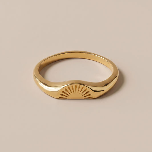 Asea Sunrise Stacking Ring — front view