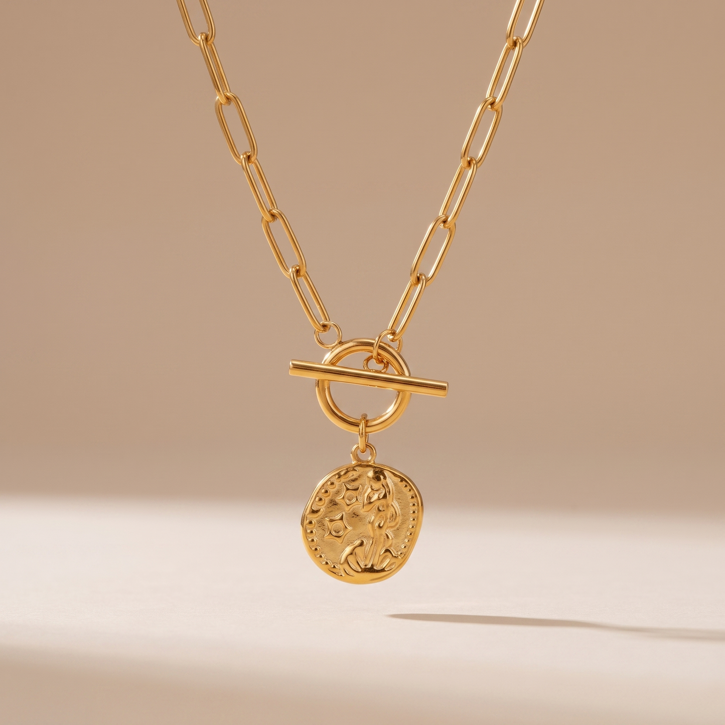Asea Celeste Coin Necklace — front view