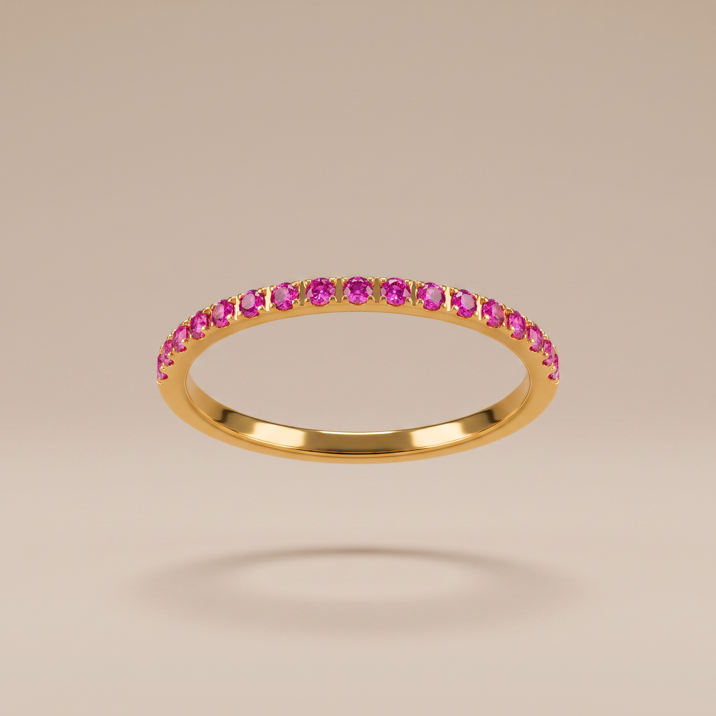 Asea Merlot Slim Stacking Ring — front view