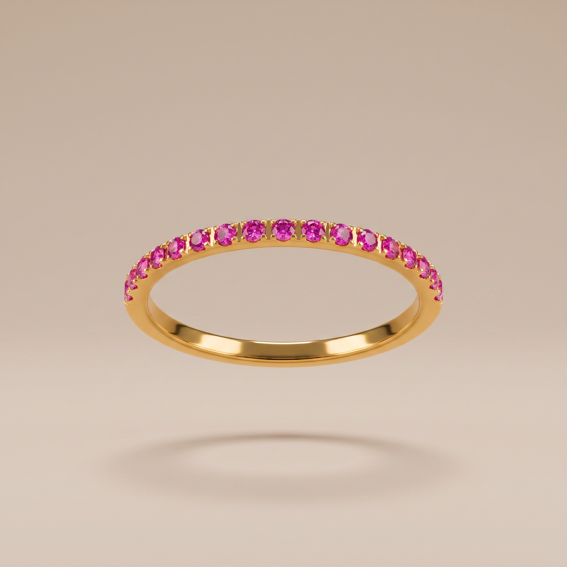 Asea Merlot Slim Stacking Ring — front view