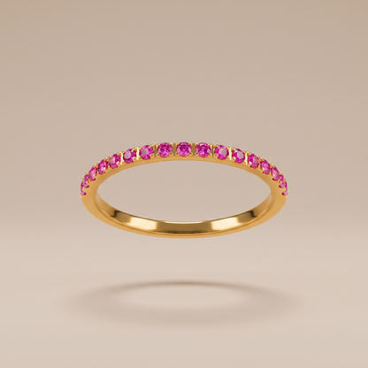Asea Merlot Slim Stacking Ring — front view