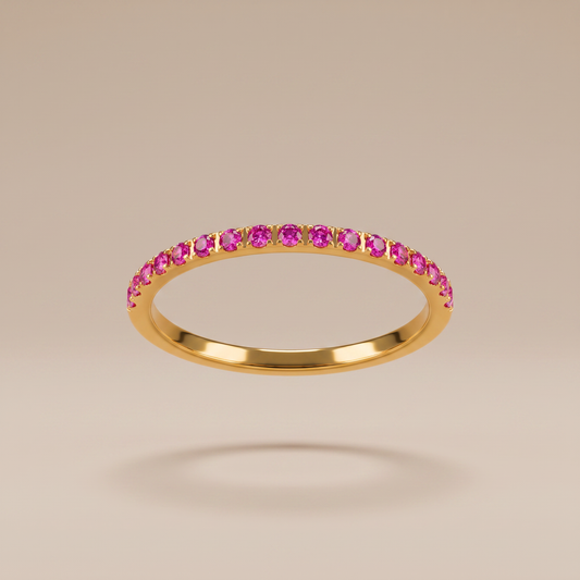 Asea Merlot Slim Stacking Ring — front view