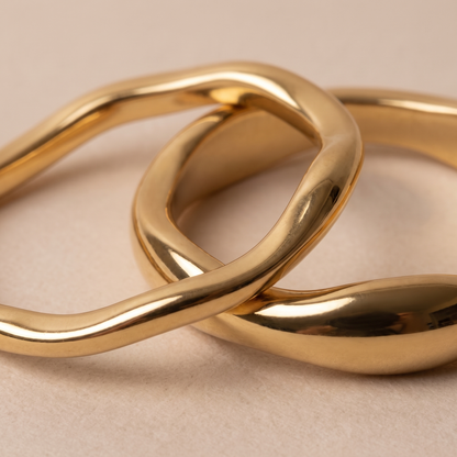Asea Twin Flame Stacking Ring Set — close-up detail
