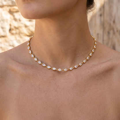 Asea Solara Zircon Necklace — worn by model