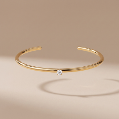 Asea Slim Solar Cuff Bracelet — front view