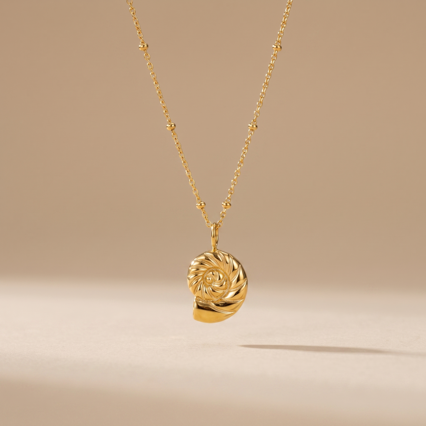 Asea Nautilus Shell Necklace — front view