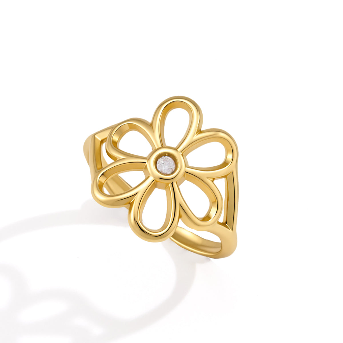 Solene Openwork Blossom Ring
