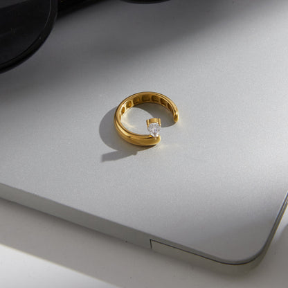 Marea Pear-Cut Cuff Ring