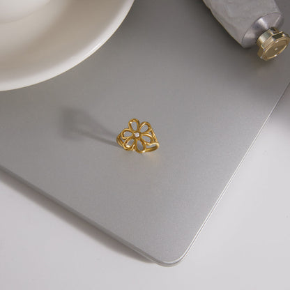 Solene Openwork Blossom Ring
