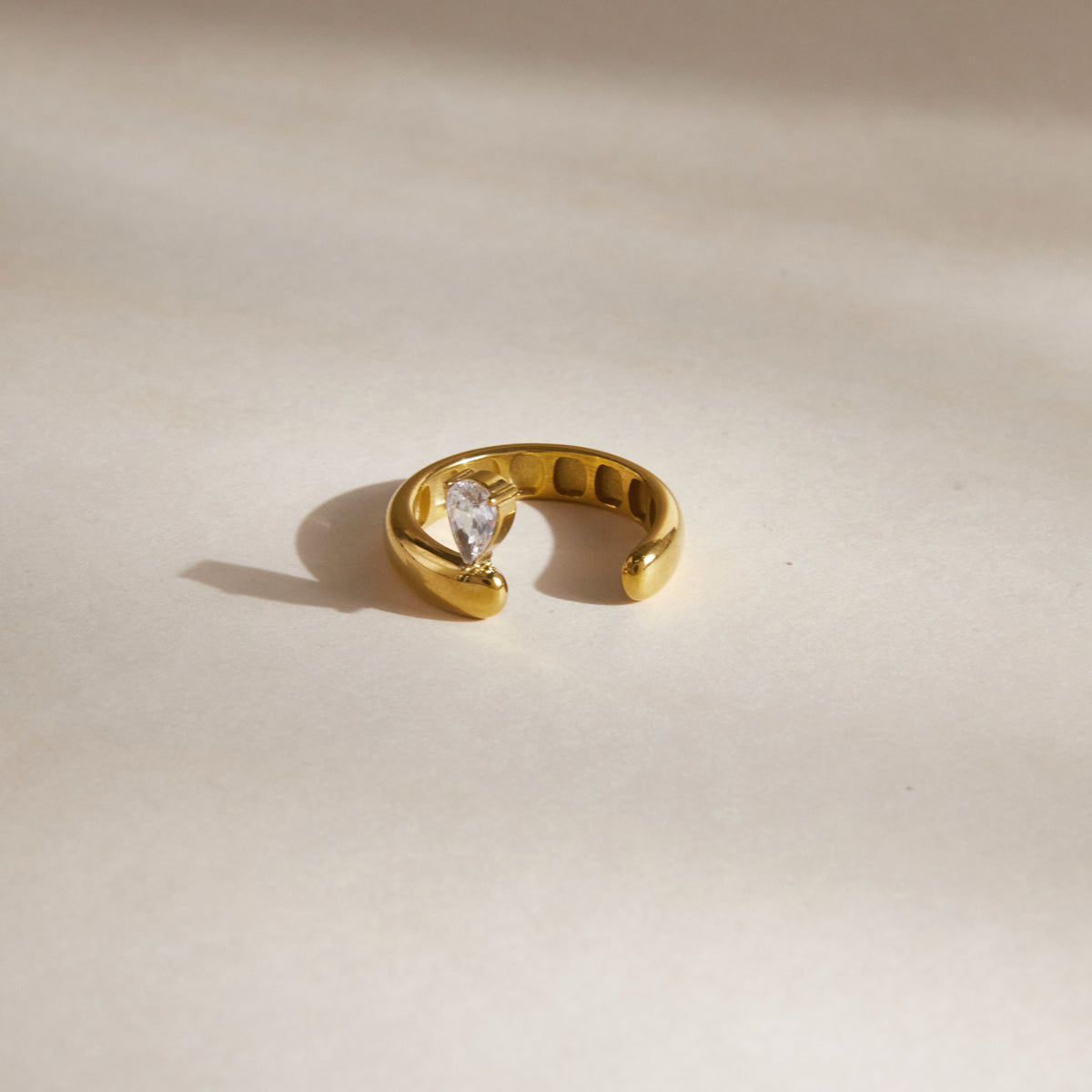 Marea Pear-Cut Cuff Ring