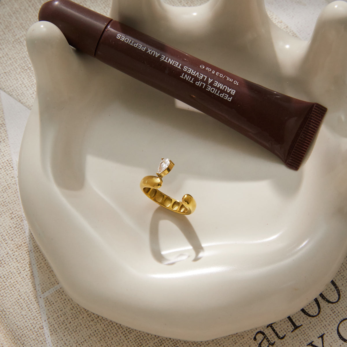 Marea Pear-Cut Cuff Ring