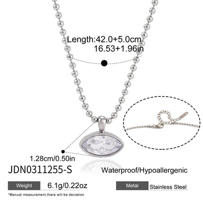Solene Petal-Cut Beaded Chain Necklace