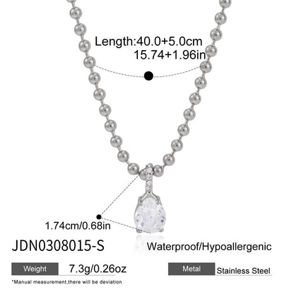 Marea Droplet Beaded Chain Necklace