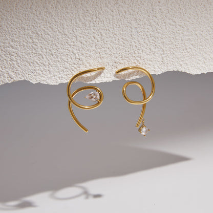 Marea Coiled Dangle Earrings