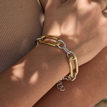 Calanque Bold Mixed-Metal Link Bracelet